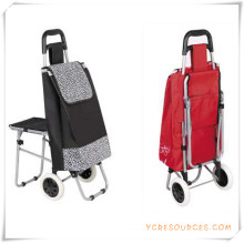 Bolso de la carretilla de las compras de dos ruedas con la silla para los regalos promocionales (HA82015)